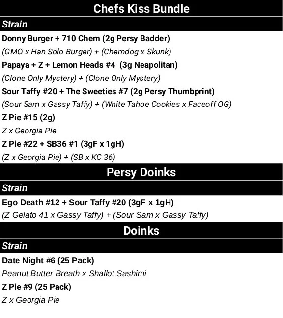 California List menu