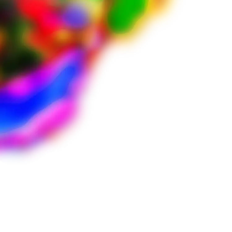 Abstract red, blue, green, and yellow artwork
